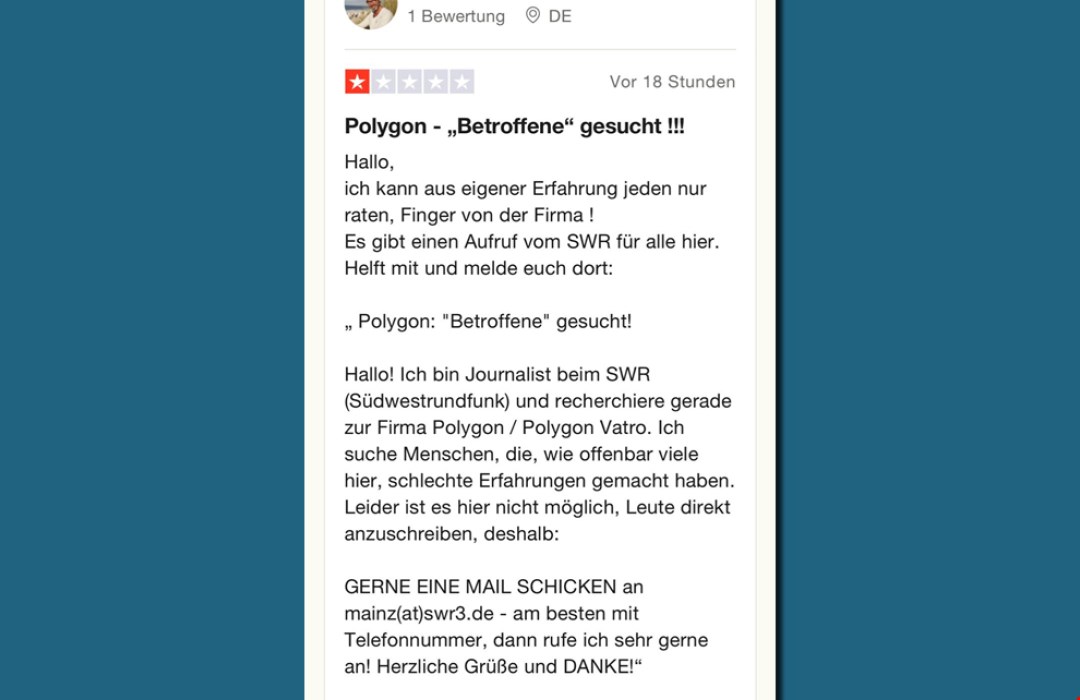Alptraum Wasserschaden – Medienbeitrag SWR „Marktcheck“ – Vervollständigung der „vergessenen“ Fakten