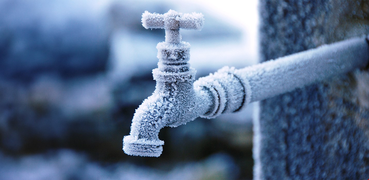 Danno da acqua causato da tubazioni ghiacciate