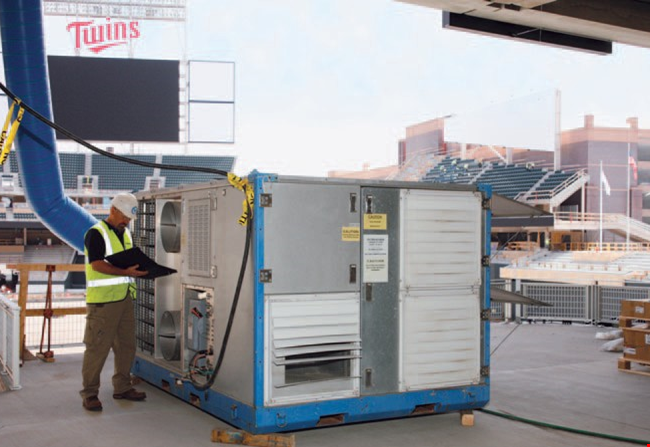 Temperature and relative humidity readings are collected by Polygon operations technician to determine performance of the HCU-6000.