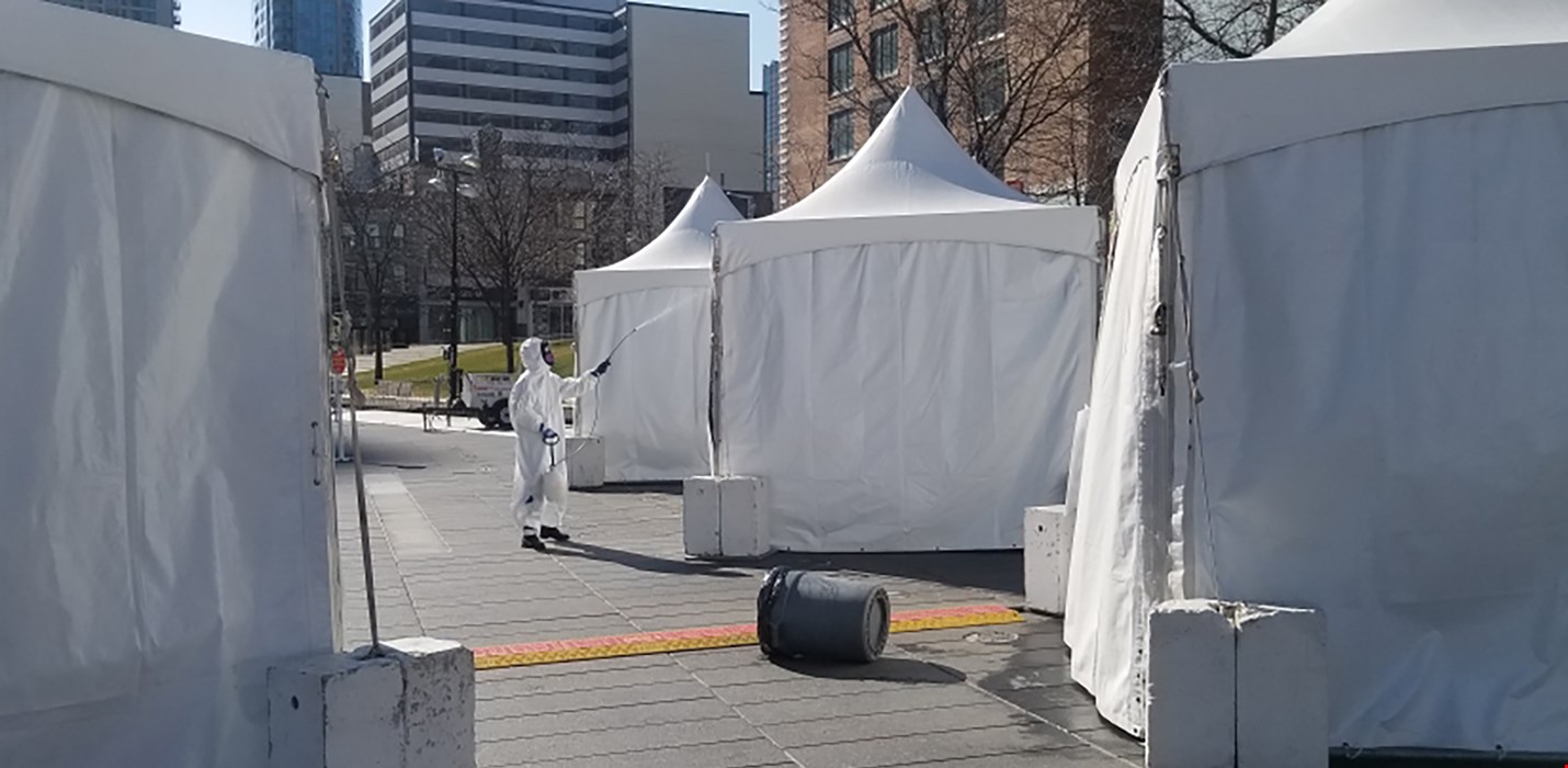 Polygon Restoration prevents spread of Covid-19 in Canada