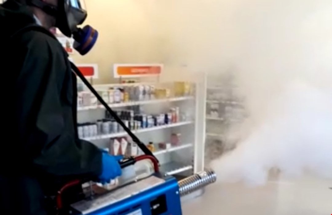 Polygon desinfecteert ruimtes en oppervlakken bij coronabesmetting