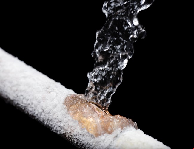 Lekke leiding na bevriezing - Polygon