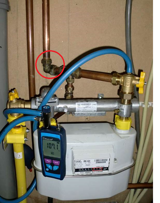 Bij deze koppeling is de lekkage vastgesteld Lekke knelkoppeling Polygon