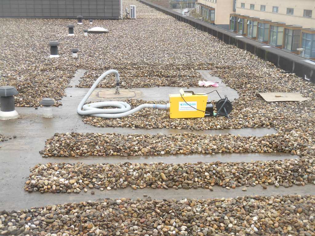 Opstelling rookmachine Polygon lekdetectie Opstelling rookmachine Polygon lekdetectie