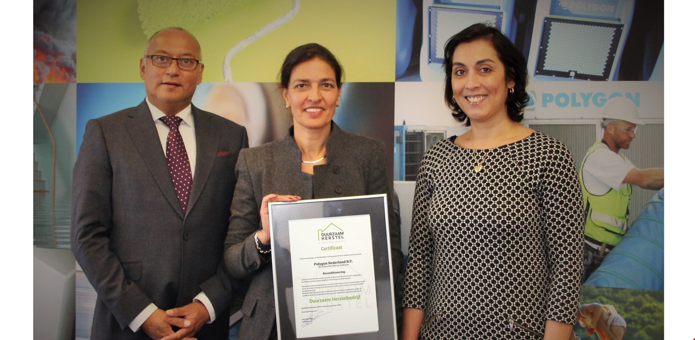Certificaat Duurzaam Herstel overhandigd aan Marlies van der Meulen