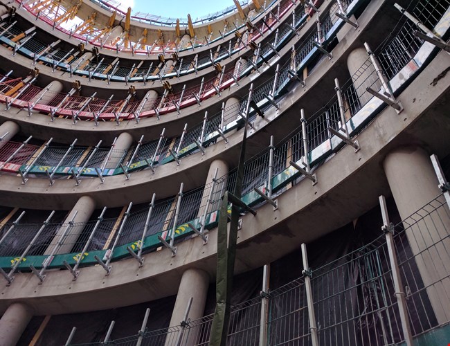 Parkeergarage Lammermarkt in aanbouw waar Polygon klimaatoplossingen leverde