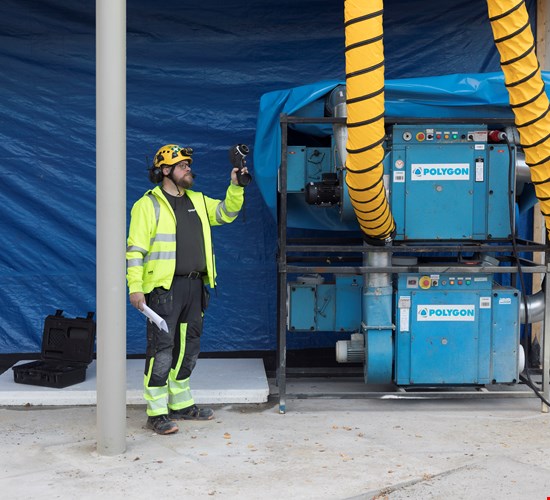 Tijdelijke klimaatoplossing van Polygon. 