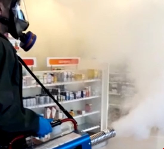 In 12 uur uw ruimte gedesinfecteerd.