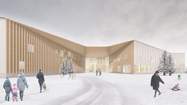 keravanjoen monitoimitalo terve turvallinen rakennus