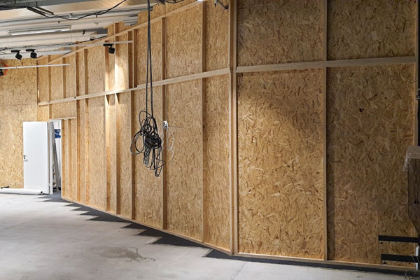 osastointi kevyillä väliseinillä polygon