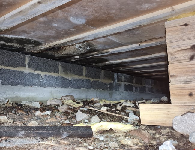 Polygon - innan krypgrundsavfuktning installeras