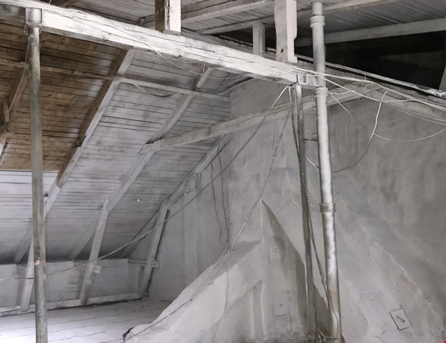 Isblästring av vind efter brand