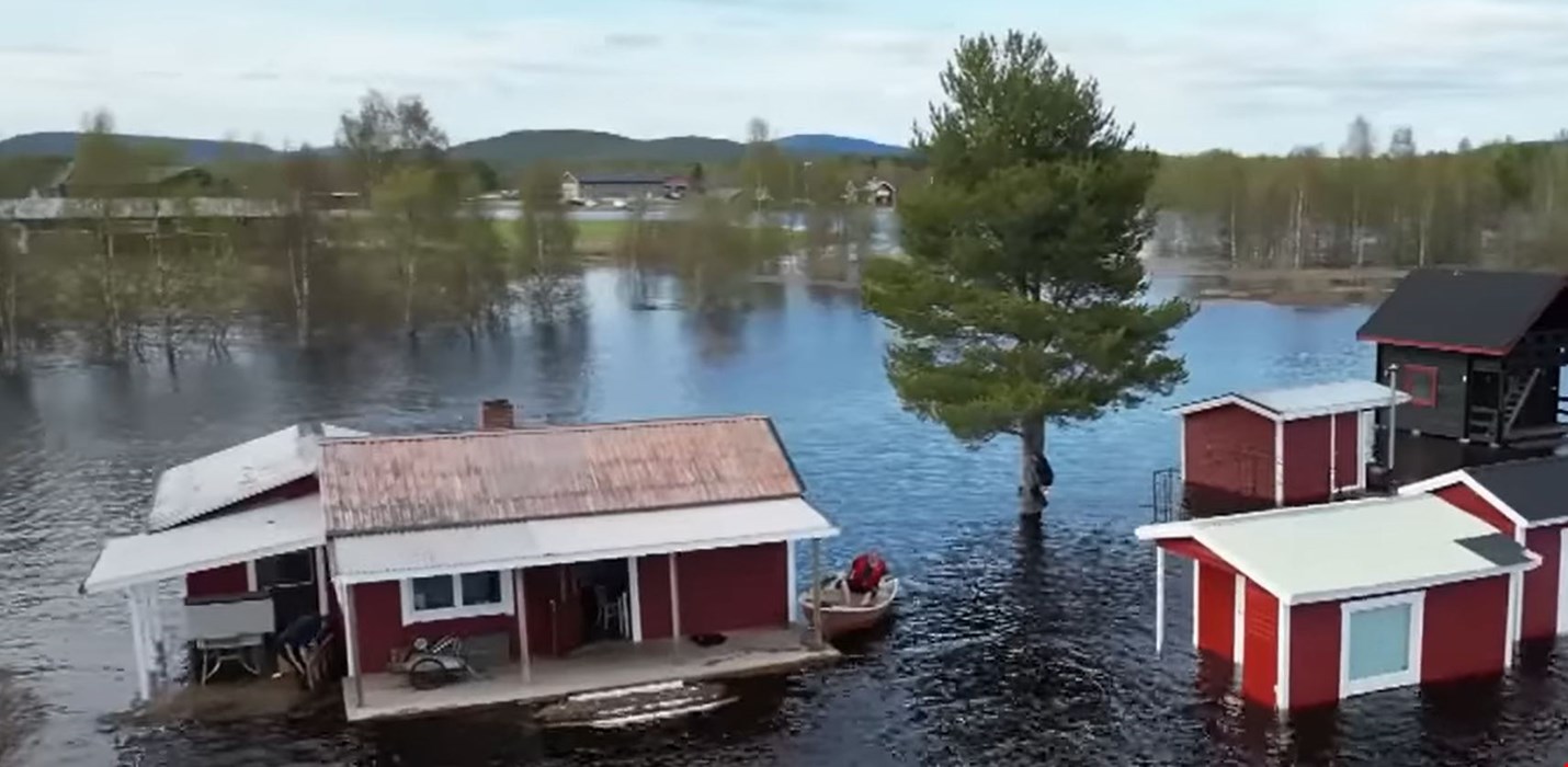 Översvämning efter extrem vårflod 