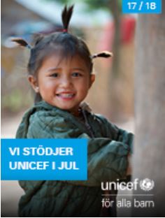 Vi stödjer UNICEF i jul